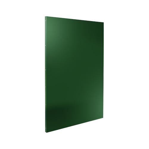Schmuckblech Walli für Doppelstabmattenzaun – Zaunelement aus 2 mm Aluminium 930 mm breit – in verschiedenen Längen pulverbeschichtet Anthrazit Moosgrün Fenstergrau (Moosgrün RAL 6005, 1430 mm) von Bentatec