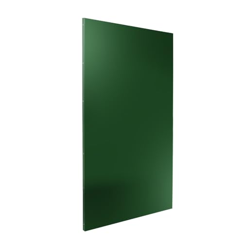 Schmuckblech Walli für Doppelstabmattenzaun – Zaunelement aus 2 mm Aluminium 930 mm breit – in verschiedenen Längen pulverbeschichtet Anthrazit Moosgrün Fenstergrau (Moosgrün RAL 6005, 1630 mm) von Bentatec