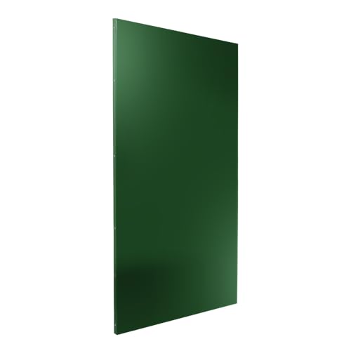 Schmuckblech Walli für Doppelstabmattenzaun – Zaunelement aus 2 mm Aluminium 930 mm breit – in verschiedenen Längen pulverbeschichtet Anthrazit Moosgrün Fenstergrau (Moosgrün RAL 6005, 1830 mm) von Bentatec