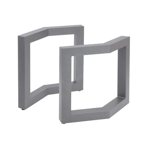 Tischgestell mit Knick aus pulverbeschichtetem Stahl – Höhe 72 cm, Breite 75 cm, Profil 80x80 mm, modernes Metallgestell für Esstische & Schreibtische (Anthrazit, 2er-Set) von Bentatec