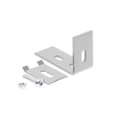 Wandanschlusswinkel Winkel Verbinder 100x65 Zaun Gittermattenhalter fenstergrau RAL 7040 von Bentatec