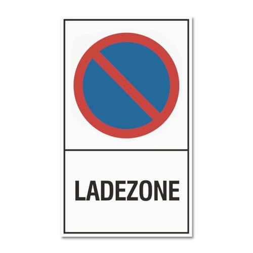 Warnschild Eingeschränktes Halteverbot Ladezone – Verkehrsschild – Alu-Dibond Schild, Aufkleber, Reflektorfolie oder Magnetschild – verschiedene Größen (Alu-Dibond, 33 x 20 cm) von Bentatec