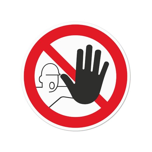 Warnschild Zutritt für Unbefugte verboten – DIN 4844-2 D-P006 ASR A1.3 – Alu-Dibond Schild Aufkleber Reflektorfolie Magnetschild – verschiedene Größen (Reflektorfolie, Ø 30 cm) von Bentatec