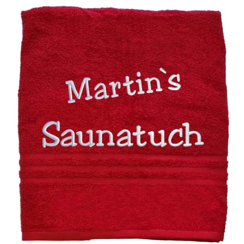 Bentini Saunatuch | Gr. 70 x 200 cm | Personalisiert | Individuell | Geeignet als Geschenkidee | Hohe Saugfähigkeit | Lange Haltbarkeit (Bordeaux) von Bentini
