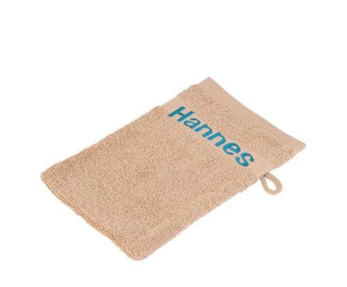 Bentini Waschhandschuh | Gr. 17 x 24 cm | mit Namen Bestickt | Waschlappen frottee | Personalisiert | Hygienisch | Geeignet als Geschenk (Marone) von Bentini