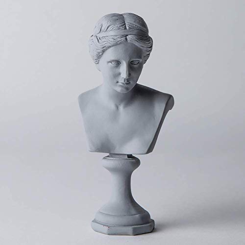 Resin Kopf Statue David, Klassische griechische Büste Statue Figur Skulptur Kunsthandwerk Hauptdekorationen Skizze Ornamente, Rosa,B von Bento