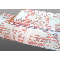 Geschirrtuch - Lachsfarben/Weiß Gestreift von BentonArtandDesign