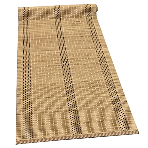 Tischläufer Waschbarer Bambus Tischläufer, Japanisch rutschfest Hitzebeständig Platz Mat Für Den Täglichen Gebrauch & Dekoration des Esstisches (Color : Natural, Size : 12" x 59" (30cm x 150cm)) von Bentrance