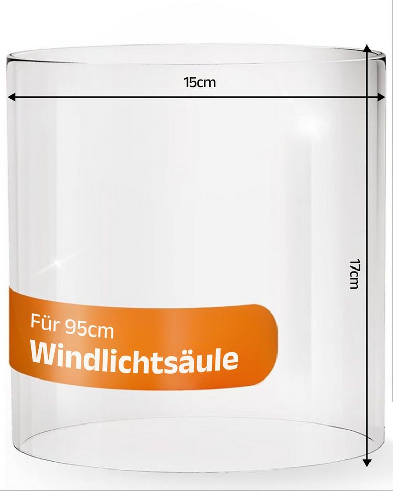 Bentson Windlicht Windlichtsäule (2er Set, 75 cm &  95 cm, 1 St., Outdoor Garten-/Balkondeko), Erhältlich in Schwarz & Rost-Design von Bentson