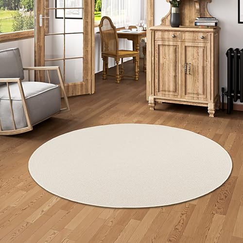 Bentzon Teppich Flachgewebe Sand Beige Rund in 7 Größen Bentzon Teppich Flachgewebe Sand Beige Rund in 7 Größen von Bentzon