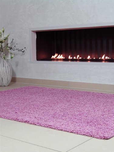 benuta Hochflorteppich Swirls Shaggy Langflor Rosa 160x230 cm Kunstfaser schadstofffrei Teppich von benuta