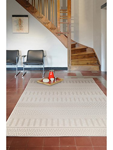 benuta In- & Outdoor Teppich Naoto Beige 120x170 cm | Pflegeleichter Teppich geeignet für Innen- und Außenbreich, Balkon und Terrasse von benuta