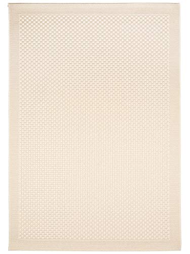 benuta In- & Outdoor Teppich Naoto Weiß 80x150 cm | Pflegeleichter Teppich geeignet für Innen- und Außenbreich, Balkon und Terrasse von benuta