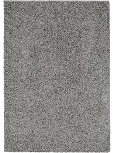 Benuta Shaggy Hochflor Teppich Swirls, Kunstfaser, Dunkelgrau, 133 x 190.0 x 2 cm von benuta