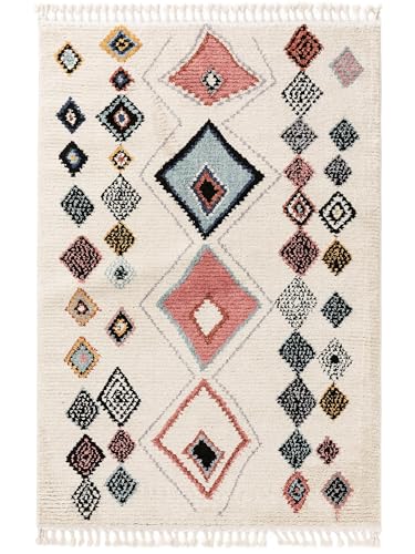 benuta pop Teppich Bosse - Kunstfaser - Rechteckig & im Style: Berber, Traditionell, Boho-Style, Ethno-Style - Pflegeleicht für Wohnzimmer Schlafzimmer | Multicolor | 80x150 cm von benuta