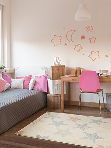 benuta Teppich Justin Beige/Multicolor 140x200 cm | Moderner Teppich für Wohn- und Schlafzimmer von benuta