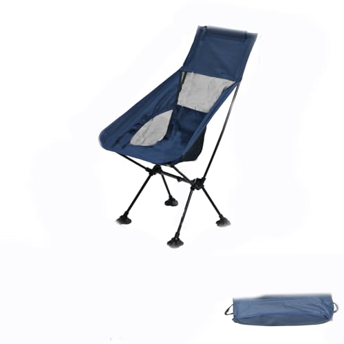 Benyong Campingstuhl Faltbar Campingstuhl Kleines Packmaß Camping Stuhl Ultraleicht Klappstuhl Faltstuhl Chair Klappbar (Marine-groß) von Benyong