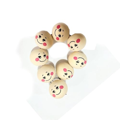 Benyong Holzköpfe Für Sorgenwurm 20mm Holzkugeln Mit Gesicht Für Mit Zum Basteln Sorgenwürmchen Holzköpfe Holzkopf Mit Gesicht Für Sorgenwürmchen Holzköpfe Für Sorgenwürmchen (A,200 Stück) von Benyong