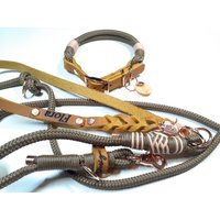 Hundehalsband Hundeleine Braunes Tauhalsbandset Mit Namensgravur Und Verstellbarer Fettlederschnalle in Cognac Personalisiert Hundehalsband Hundeleine Braunes Tauhalsbandset Mit Namensgravur Und Verstellbarer Fettlederschnalle in Cognac Personalisiert von BenzoDesign