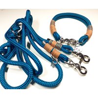 Hundehalsband in Aqua | 3Fach Verstellbare Hundeleine 2, 5M Personalisierbares Tauset Für Hunde Alle Hundegrößen Hundehalsband in Aqua | 3Fach Verstellbare Hundeleine 2, 5M Personalisierbares Tauset Für Hunde Alle Hundegrößen von BenzoDesign