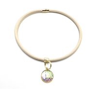 Markenhalsband Aus Gestepptem 6mm Kunstleder in Cremeweiß Markenhalsband Aus Gestepptem 6mm Kunstleder in Cremeweiß von BenzoDesign