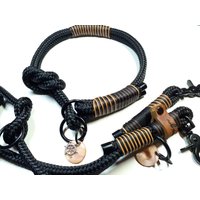 Zugstopphalsband | Hundehalsband Hundeleine 2, 5M Schwarz 3Fach Verstellbar Personalisierbar Mit Namen von BenzoDesign