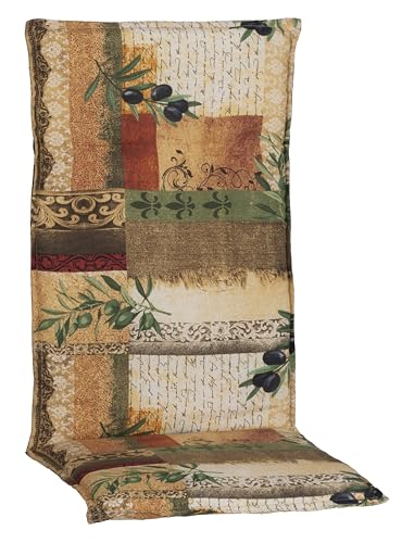 Beo® Hochlehner Gartenstuhlauflagen Glasgow | Waschbar | Atmungsaktive Sitzkissen Outdoor | Made in EU | Öko-Tex Standard | UV-beständig | 120x48cm | 5cm Dicke Polsterung von Beo