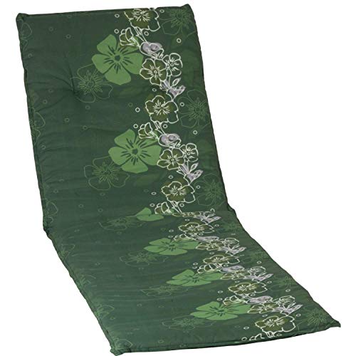 Beo Auflage Gartenliege UV-beständig Barcelona | Made in EU nach Öko-Tex Standard | Waschbare Auflage Liege mit Halteband | Atmungsaktive Sonnenliege Auflage mit Blumen in Dunkel-Grün Beo Auflage Gartenliege UV-beständig Barcelona | Made in EU nach Öko-Tex Standard | Waschbare Auflage Liege mit Halteband | Atmungsaktive Sonnenliege Auflage mit Blumen in Dunkel-Grün von Beo