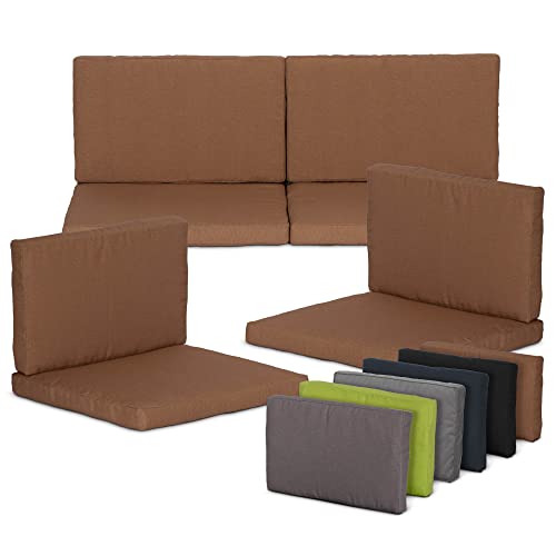 Beo Lounge Kissen Monaco Set | Made in EU | 8 Polster Gartenmöbel wasserabweisend | Auflagen für Rattanmöbel mit Reißverschluss | Passend für Allibert Lounge-Möbel | Sitzauflagen in Sand-Braun Beo Lounge Kissen Monaco Set | Made in EU | 8 Polster Gartenmöbel wasserabweisend | Auflagen für Rattanmöbel mit Reißverschluss | Passend für Allibert Lounge-Möbel | Sitzauflagen in Sand-Braun von Beo