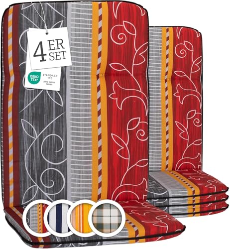 Beo Bali Hochlehner Auflagen 114x47 cm, 4er Set | Waschbare, atmungsaktive Gartenstuhl-Auflagen | UV-beständige Sitz-Auflagen | Made in EU nach Öko-Tex Standard | Pflegeleichte Polster Beo Bali Hochlehner Auflagen 114x47 cm, 4er Set | Waschbare, atmungsaktive Gartenstuhl-Auflagen | UV-beständige Sitz-Auflagen | Made in EU nach Öko-Tex Standard | Pflegeleichte Polster von Beo