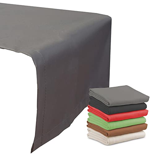 Beo Outdoor-Tischdecken wasserabweisender Tischläufer, eckig, 120 x 45 cm, anthrazit von Beo