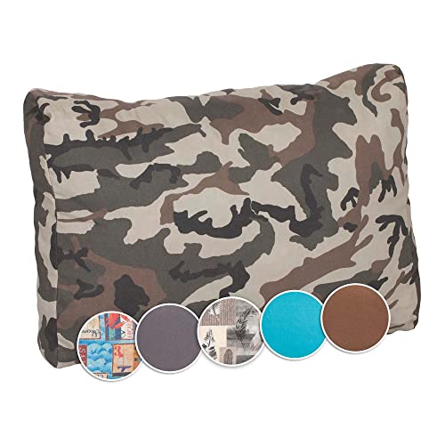 Beo Palettenkissen Rückenkissen 60x40 cm | Made in EU nach Öko-Tex Standard | Euro-Paletten Polster passgenau für Palettensofa | Palettenkissen UV-beständig | Deko-Kissen in Camouflage Braun-Grün von Beo