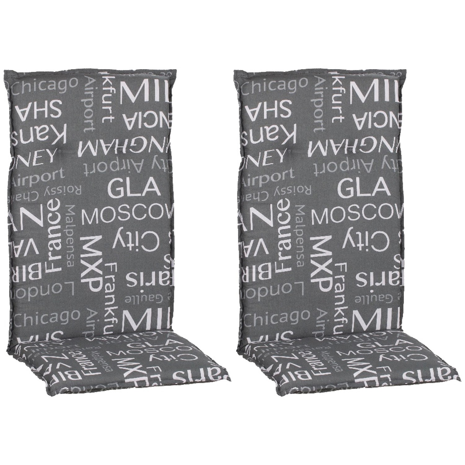 Beo Sitzauflage Hochlehner Bellona 2er-Set grau Beo Sitzauflage Hochlehner Bellona 2er-Set grau von Beo
