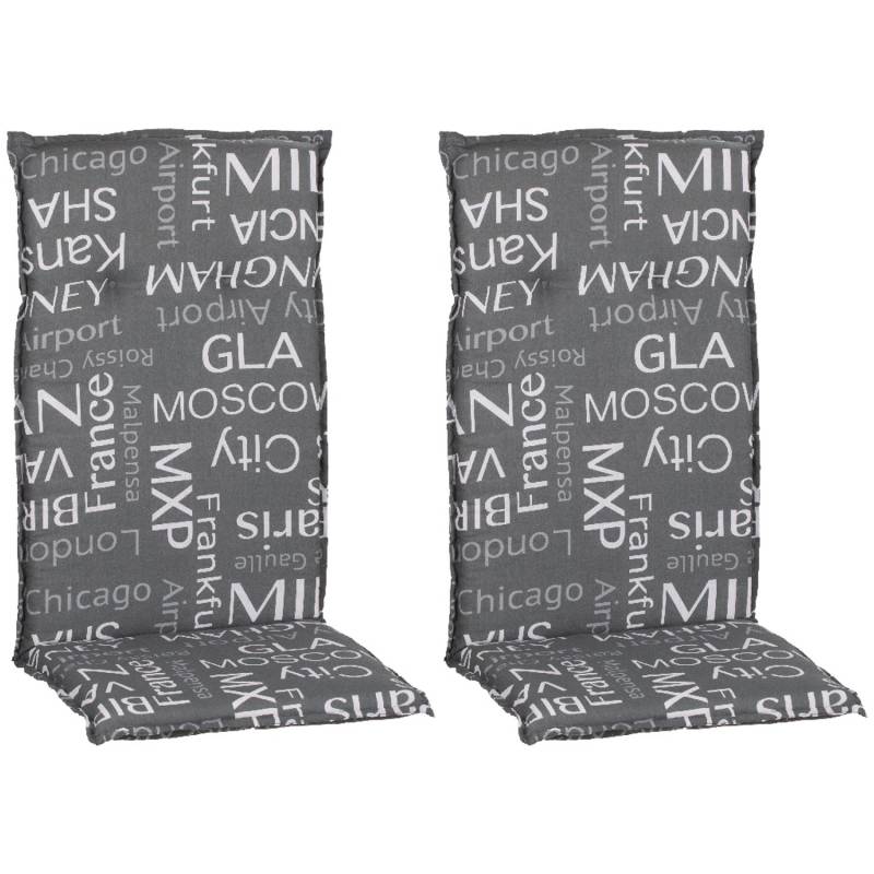 Beo Sitzauflage Hochlehner Bellona 2er-Set grau von Beo