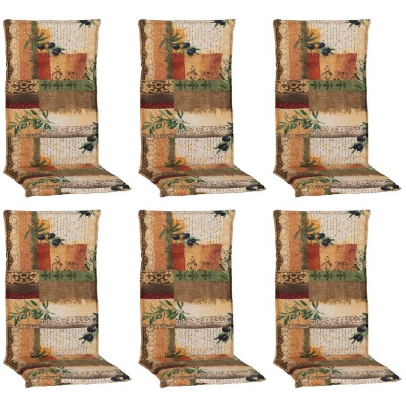 Beo Sitzauflage Hochlehner Glasgow 6er Set Beige-Natur von Beo