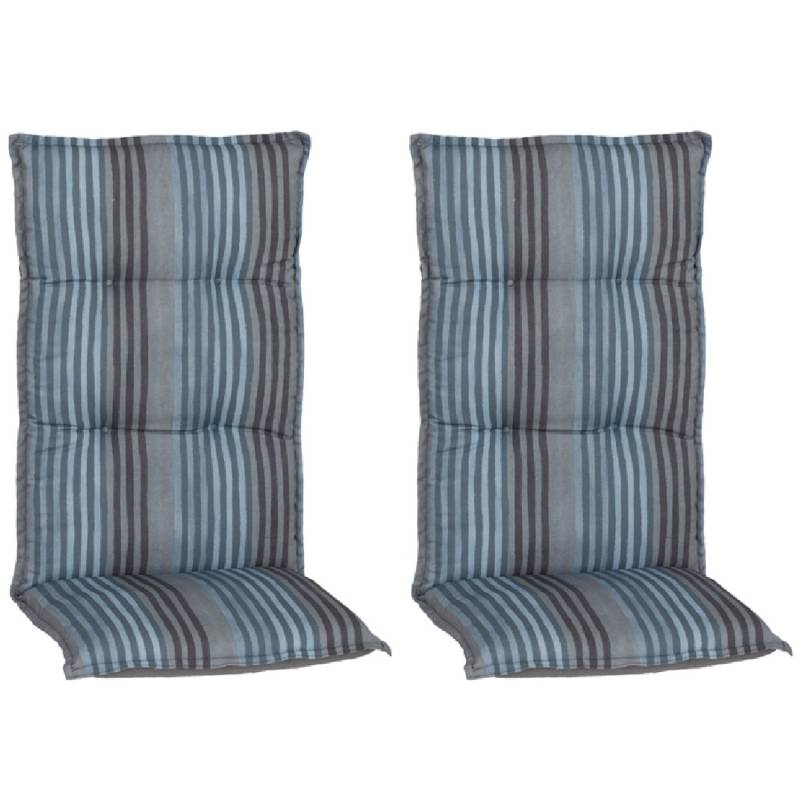 Beo Sitzauflage Hochlehner Tissa 2er-Set Blau-Grau von Beo
