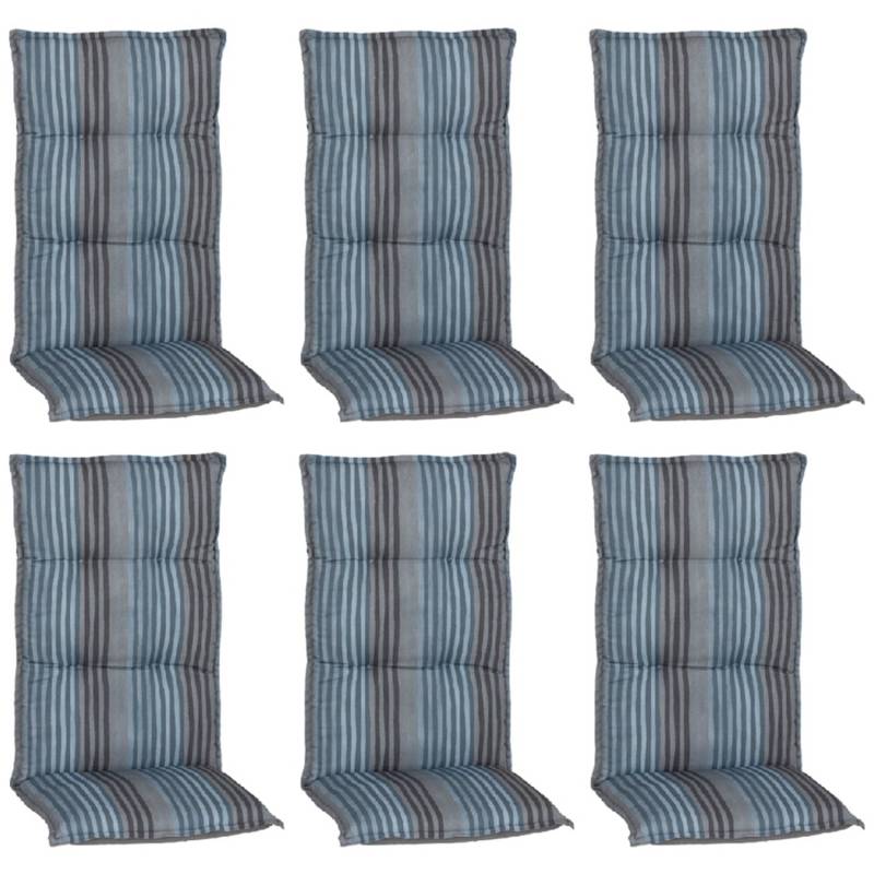 Beo Sitzauflage Hochlehner Tissa 6er-Set Blau-Grau von Beo