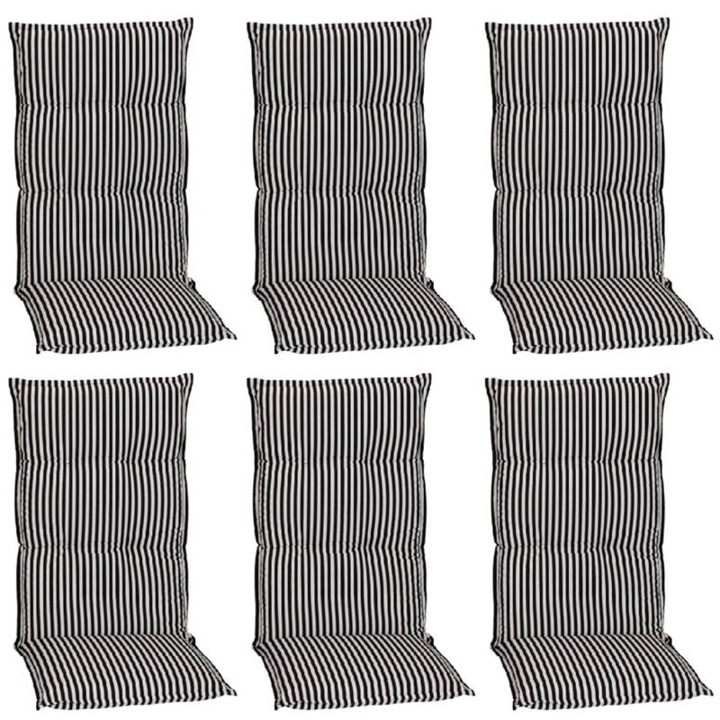 Beo Sitzauflage Hochlehner Tupelo 6er Set Schwarz-Weiß von Beo