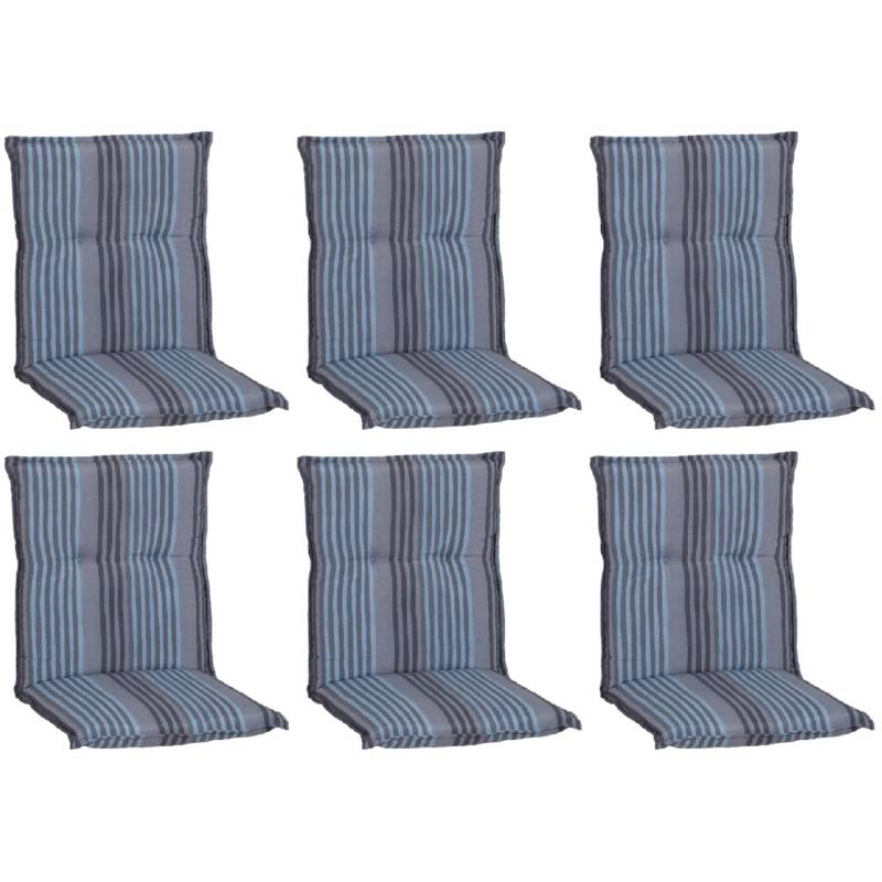 Beo Sitzauflage Niedriglehner Tissa 6er Set Blau-Grau von Beo