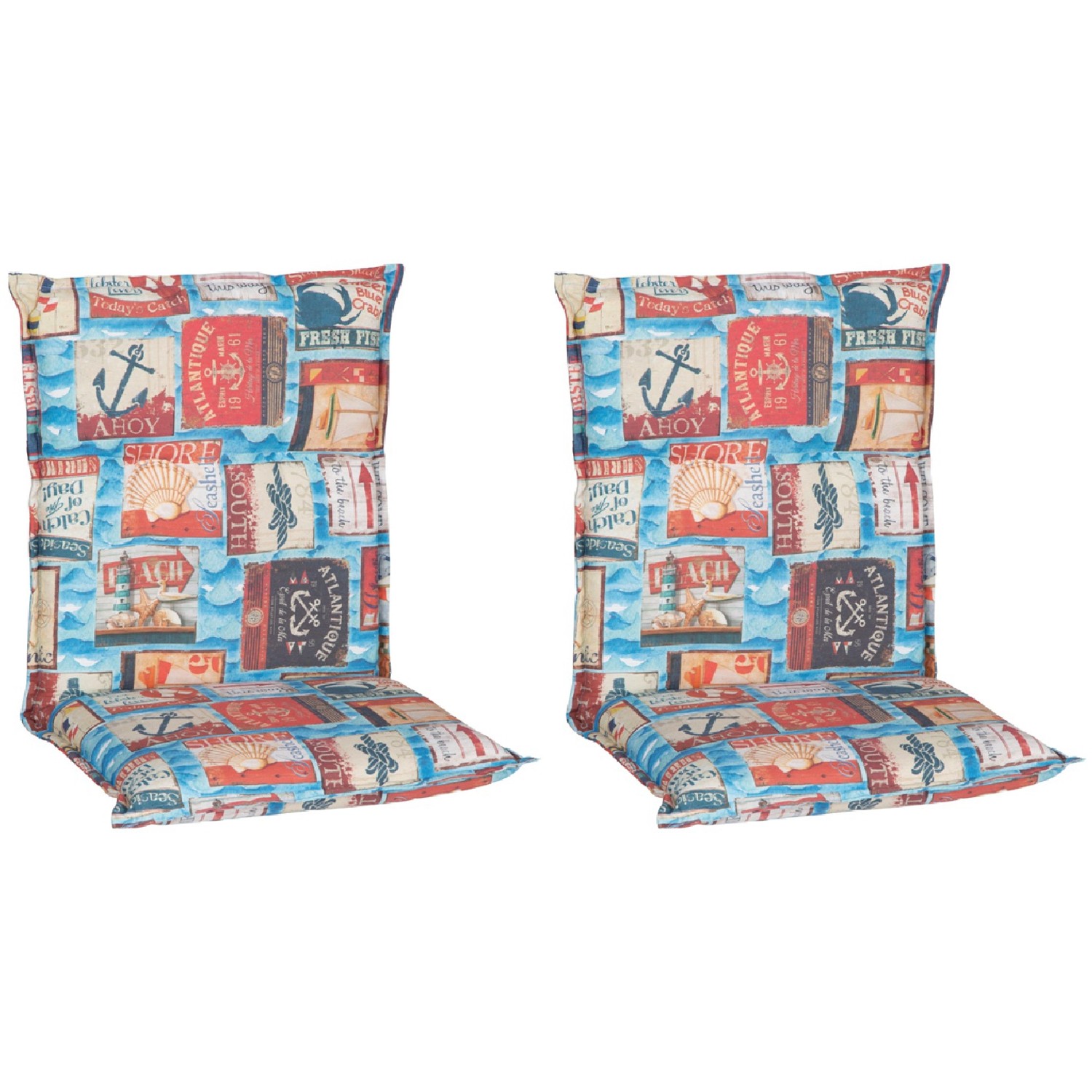 Beo Sitzauflage Niedriglehner Togo 2er Set Maritim Hellblau Beo Sitzauflage Niedriglehner Togo 2er Set Maritim Hellblau von Beo