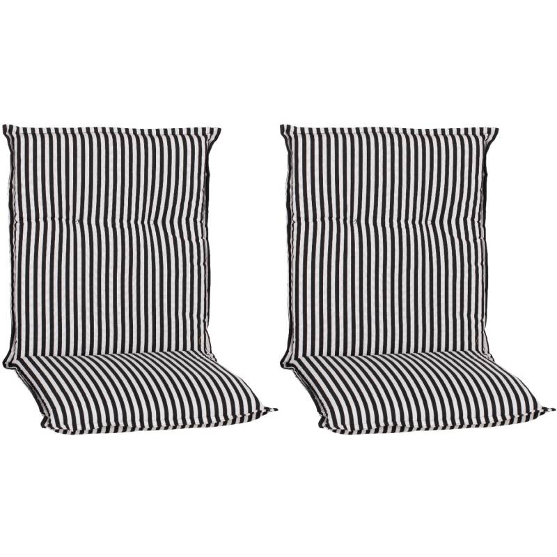 Beo Sitzauflage Niedriglehner Tupelo 2er Set Schwarz-Weiß von Beo
