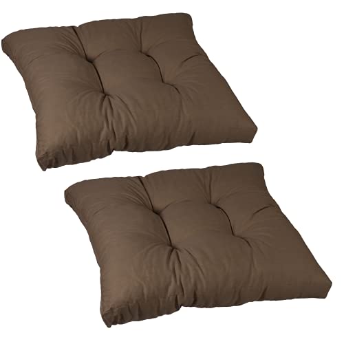Beo Sitzkissen 50x50 cm wasserabweisend für Lounge Gartenmöbel | 2er Set Made in EU Lounge-Kissen Sand | Stuhlkissen mit hohem - UV-Ausbleichschutz | Öko-Tex geprüft schadstofffrei von Beo