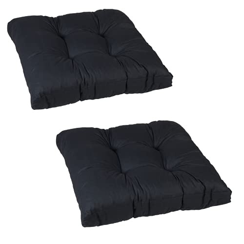 Beo Sitzkissen 80x80 cm wasserabweisend für Lounge Gartenmöbel | 2er Set Made in EU Lounge-Kissen Anthrazit | Stuhlkissen mit hoher Lichtechtheit - UV-Ausbleichschutz | Öko-Tex geprüft von Beo