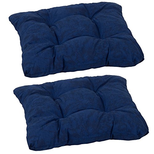 Beo Sitzpolster Gartenstuhl 36x36 atmungsaktiv | Made in EU | Gestepptes Outdoor Stuhlkissen waschbar | UV-beständiges Sitzkissen Stuhl ohne Ausbleichen | 2er Set Sitzkissen Bank in Blau von Beo