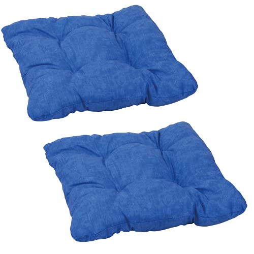 Beo Sitzpolster Gartenstuhl 36x36 atmungsaktiv | Made in EU | Gestepptes Outdoor Stuhlkissen waschbar | UV-beständiges Sitzkissen Stuhl ohne Ausbleichen | 2er Set Sitzkissen Bank in Hell-Blau von Beo