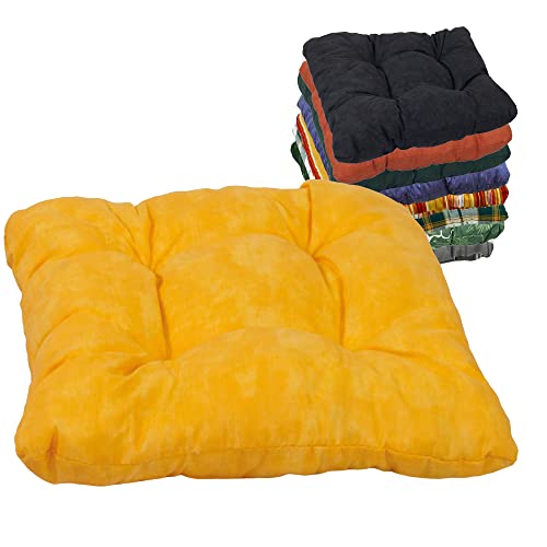 Beo Sitzpolster Gartenstuhl 36x36 atmungsaktiv | Made in EU | Gestepptes Outdoor Stuhlkissen waschbar | UV-beständiges Sitzkissen Stuhl ohne Ausbleichen | Sitzkissen Bank in Gelb Beo Sitzpolster Gartenstuhl 36x36 atmungsaktiv | Made in EU | Gestepptes Outdoor Stuhlkissen waschbar | UV-beständiges Sitzkissen Stuhl ohne Ausbleichen | Sitzkissen Bank in Gelb von Beo