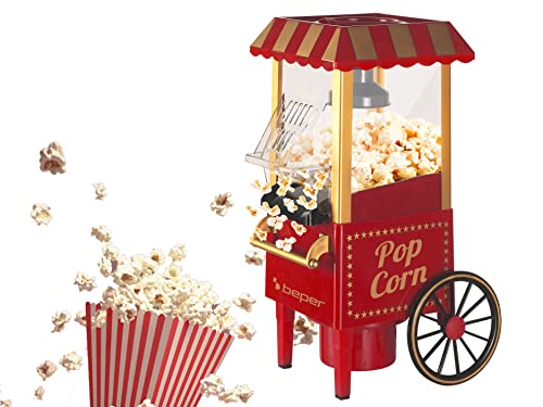 BEPER BT.651Y Popcornmaschine, ABS-Kunststoff, Rot/Gold von BEPER