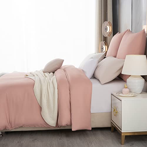 Beqnat Bettwäsche 155x220 Bettdeckenbezug - Mikrofaser Bettwäsche-Sets Rosa Bettbezug 155 x 220 cm mit 1 Kissenbezüge 80x80 cm, Deckenbezug Bügelfrei und Weich Beqnat Bettwäsche 155x220 Bettdeckenbezug - Mikrofaser Bettwäsche-Sets Rosa Bettbezug 155 x 220 cm mit 1 Kissenbezüge 80x80 cm, Deckenbezug Bügelfrei und Weich von Beqnat