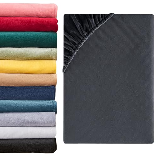 Beqnat Spannbettlaken 90x200cm - 100x200cm 2er Set Winter Teddy Plüsch Bettlaken Flauschig Fleece Spannbetttuch Cashmere Touch Kuschelig Spannleintuch | Farbe: Anthrazit Beqnat Spannbettlaken 90x200cm - 100x200cm 2er Set Winter Teddy Plüsch Bettlaken Flauschig Fleece Spannbetttuch Cashmere Touch Kuschelig Spannleintuch | Farbe: Anthrazit von Beqnat
