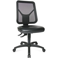 Topstar® Arbeitsdrehstuhl Tec 80 PK, Sitzhöhe 410-530 mm, Netzrückenlehne, Rollen, schwarz von Topstar®